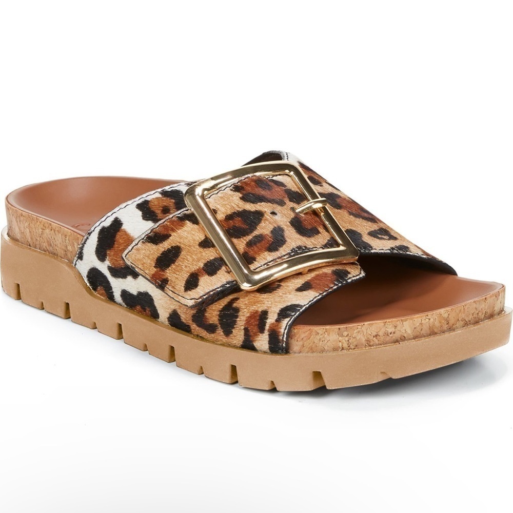 NIB Edit 27 tan Cheetah print sandals